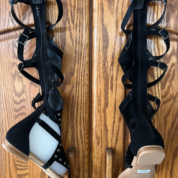 SOLD!! Torrid Black Studded Gladiator Sandals - Picture 3 of 5